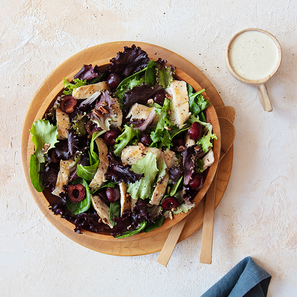 Chicken and Cherry Salad with Horseradish Dressing