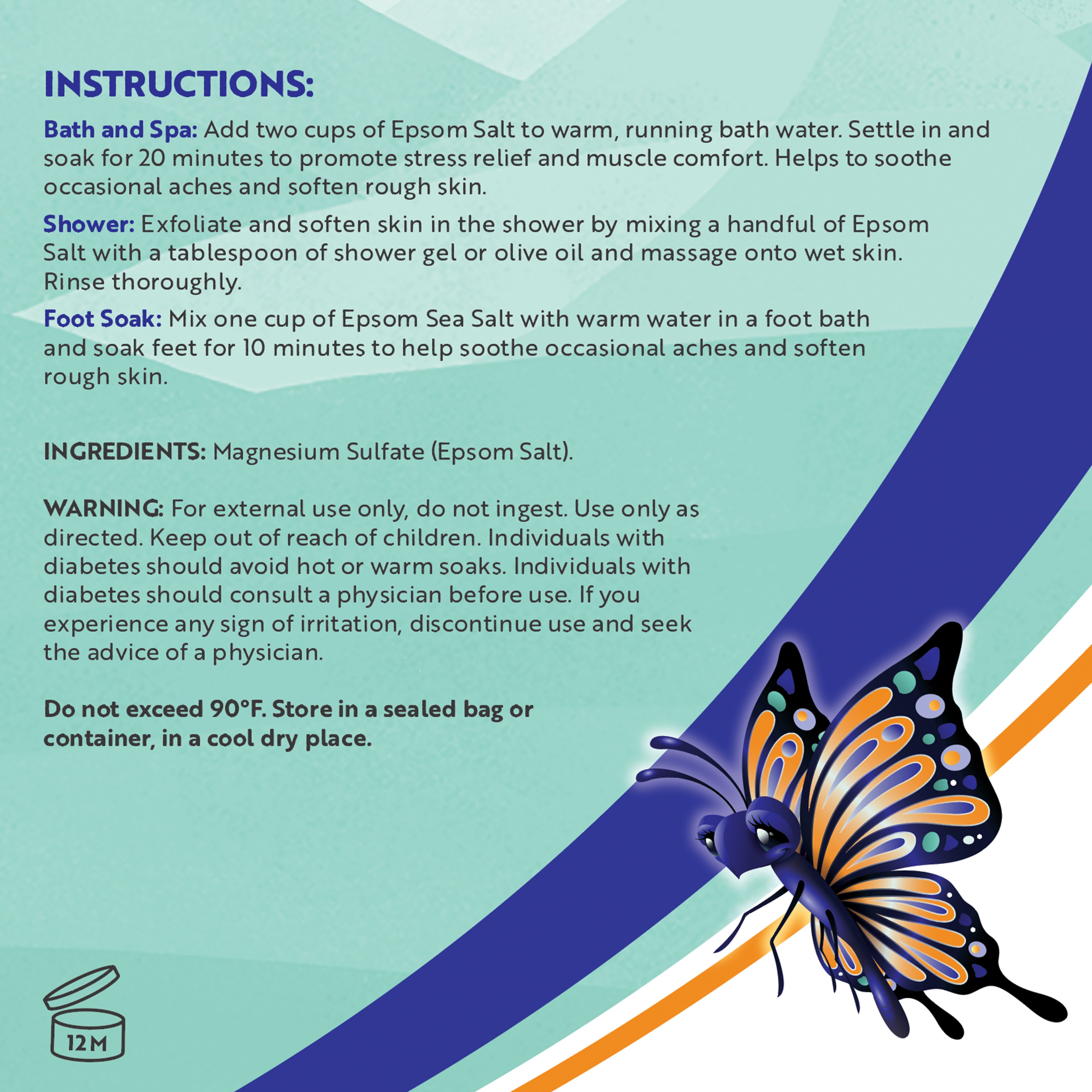 Epsom Salt Pure Unscented 64 Oz