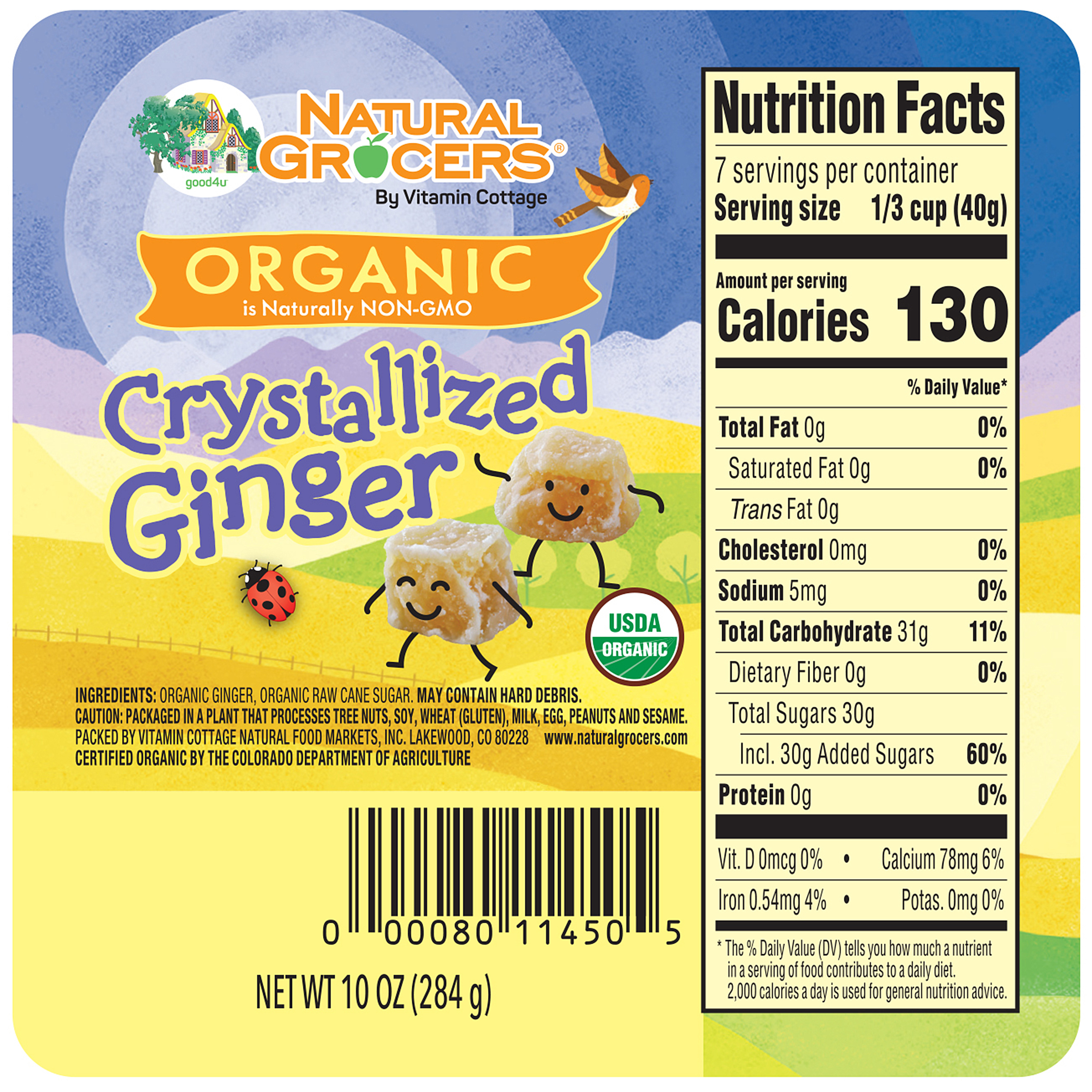 Ginger Crystallized Org 10 Oz