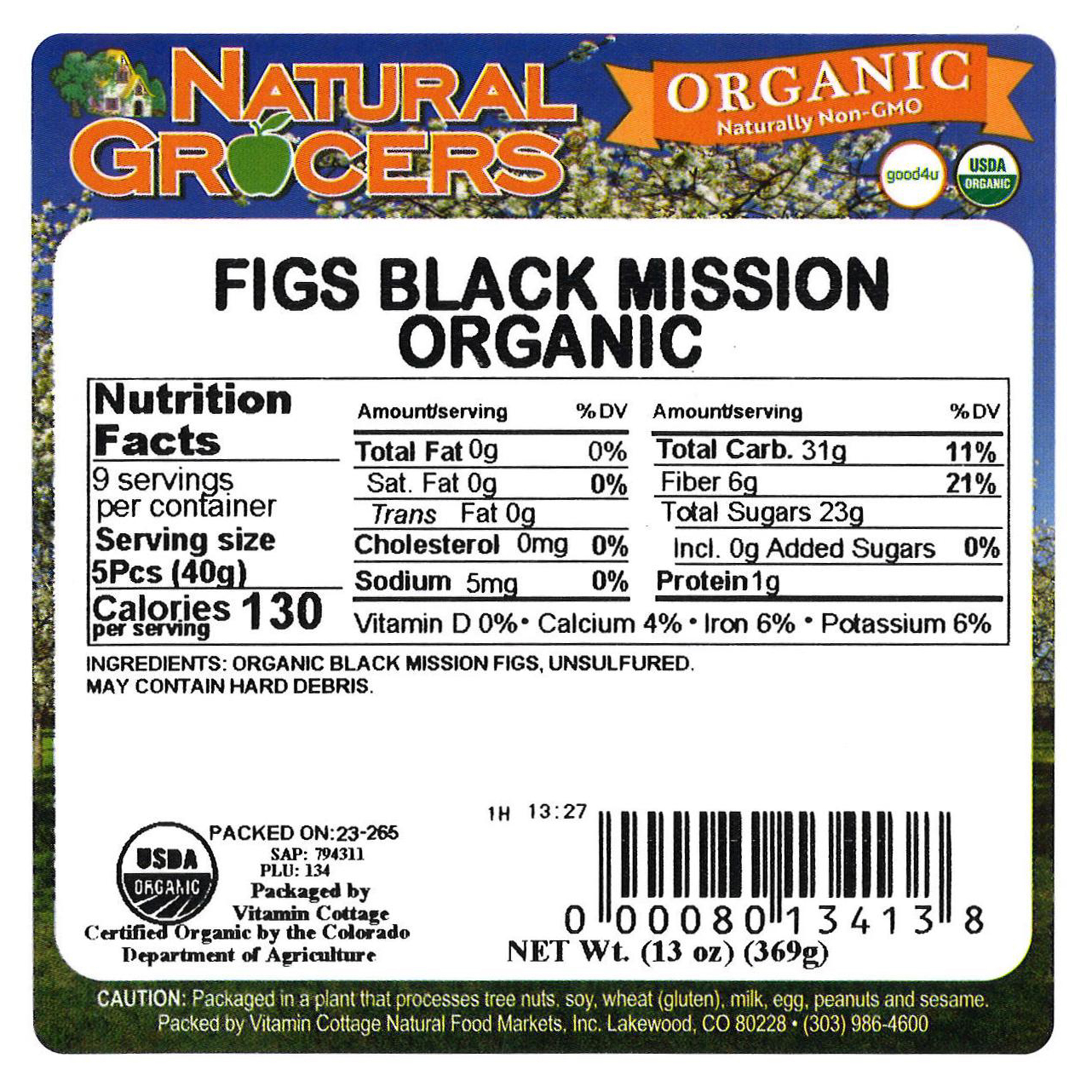 Figs Black Mission Org 13 Oz