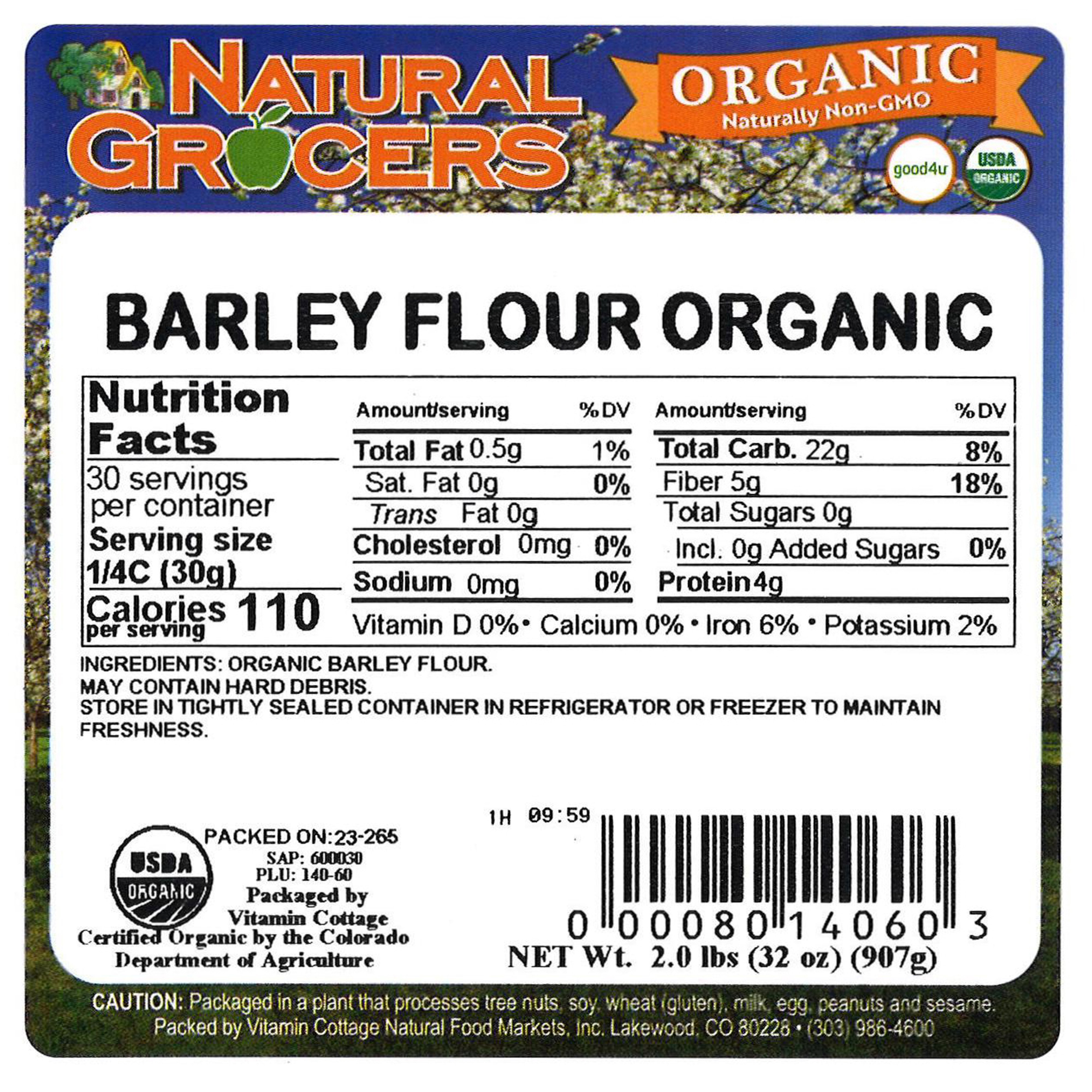 Flour Barley Org 2 Lb
