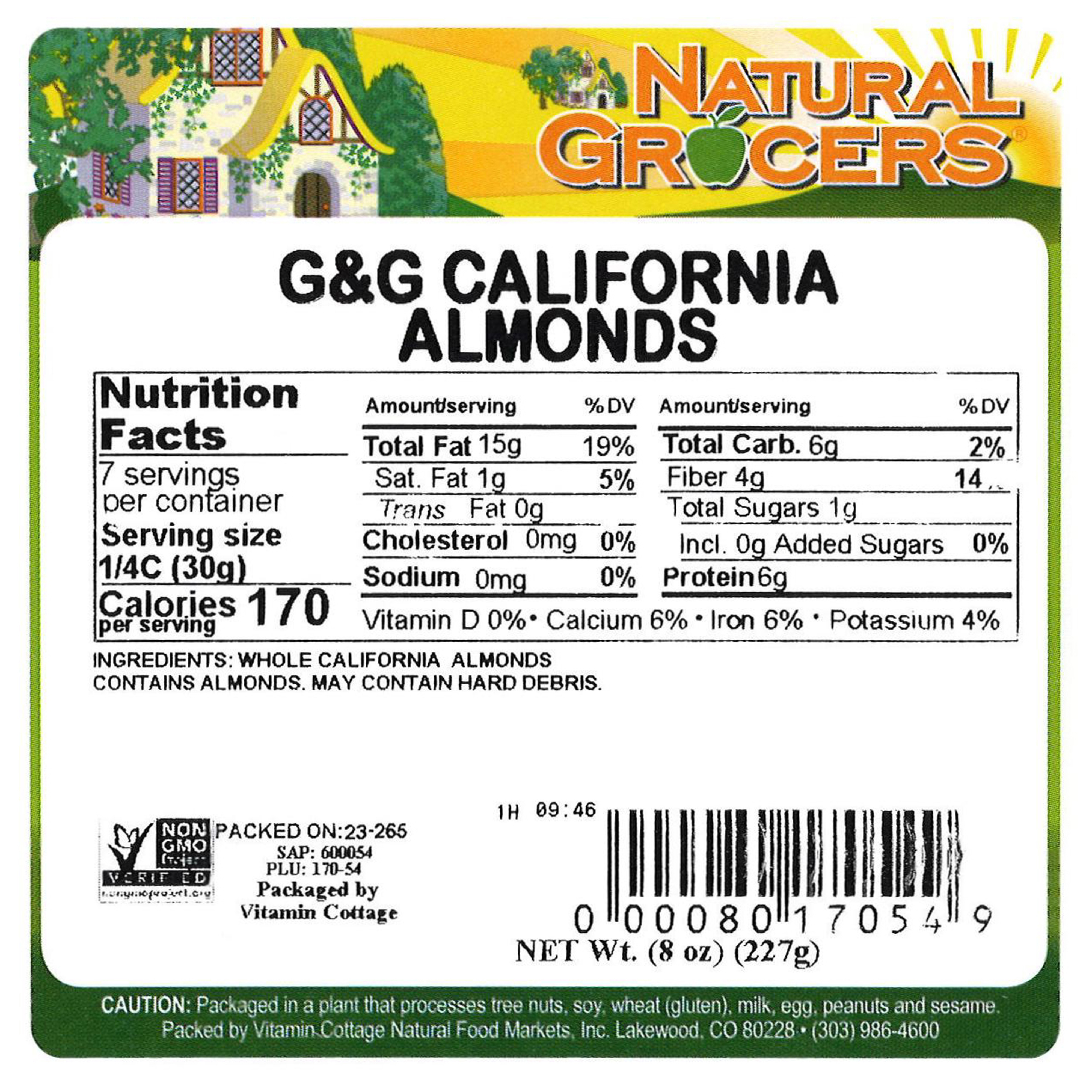 Almds Calif Natl G&g Non-gmo 8 Oz
