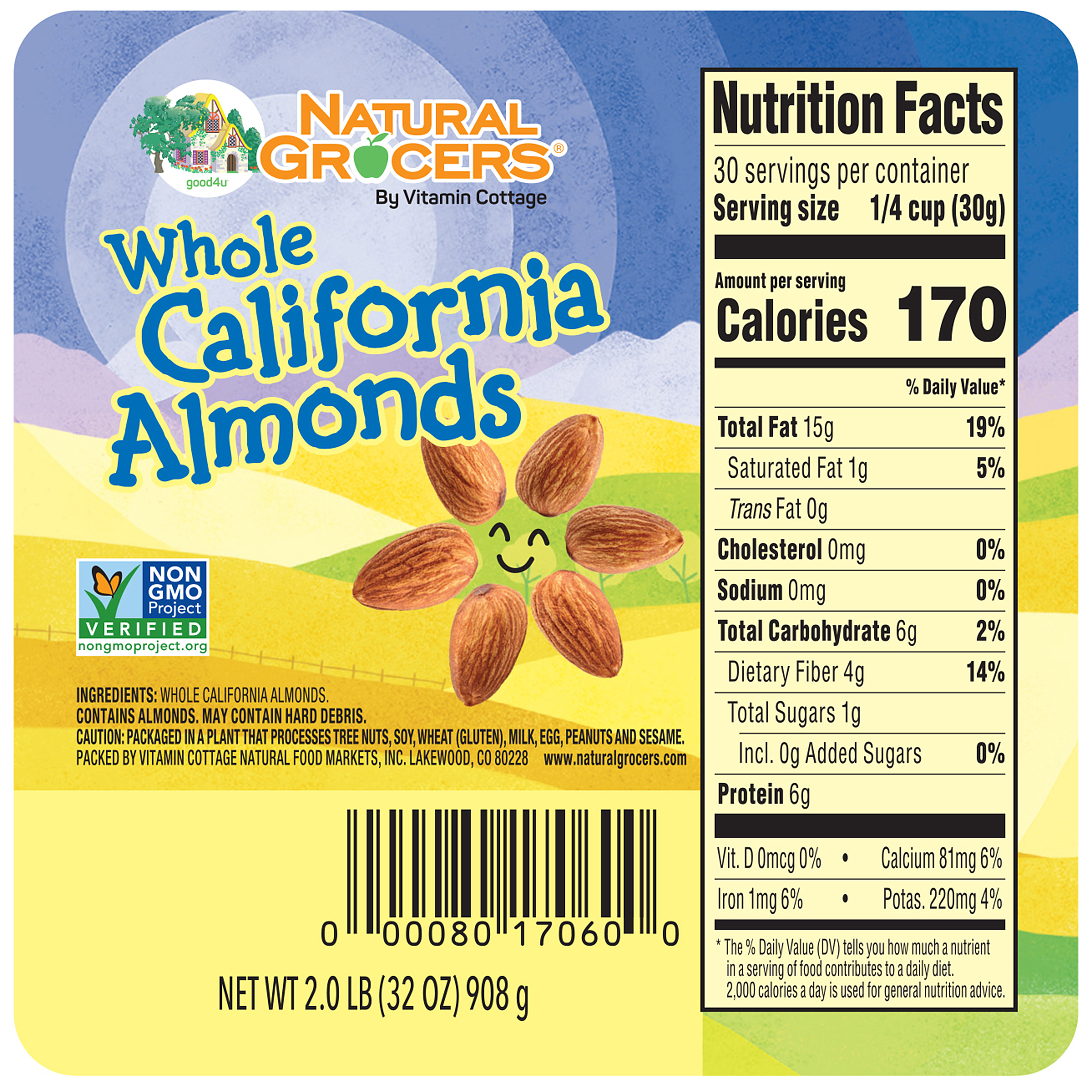 Almd Calif Natural Non-gmo 2 Lb
