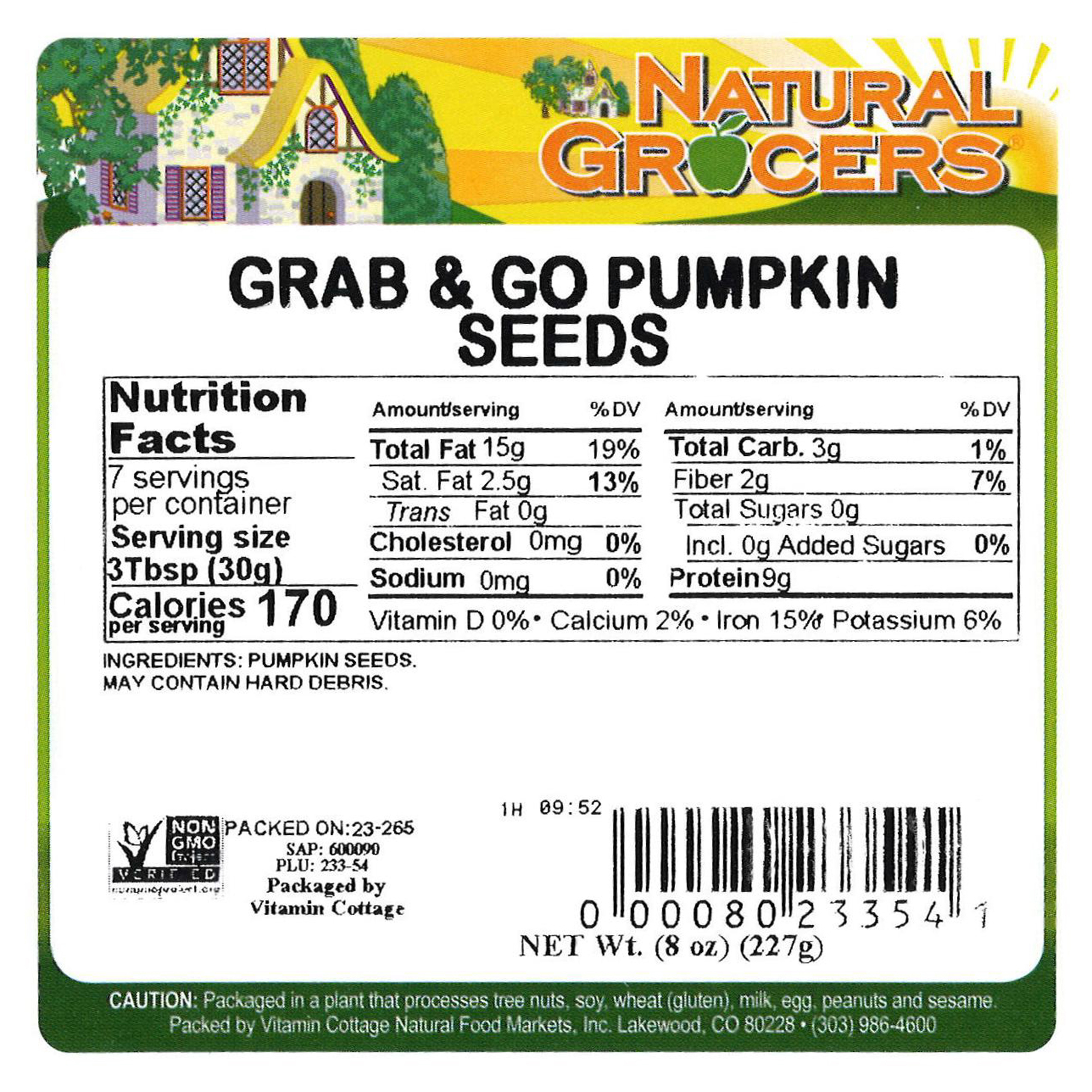 Seeds Pumpkin G&g Non-gmo 8 Oz