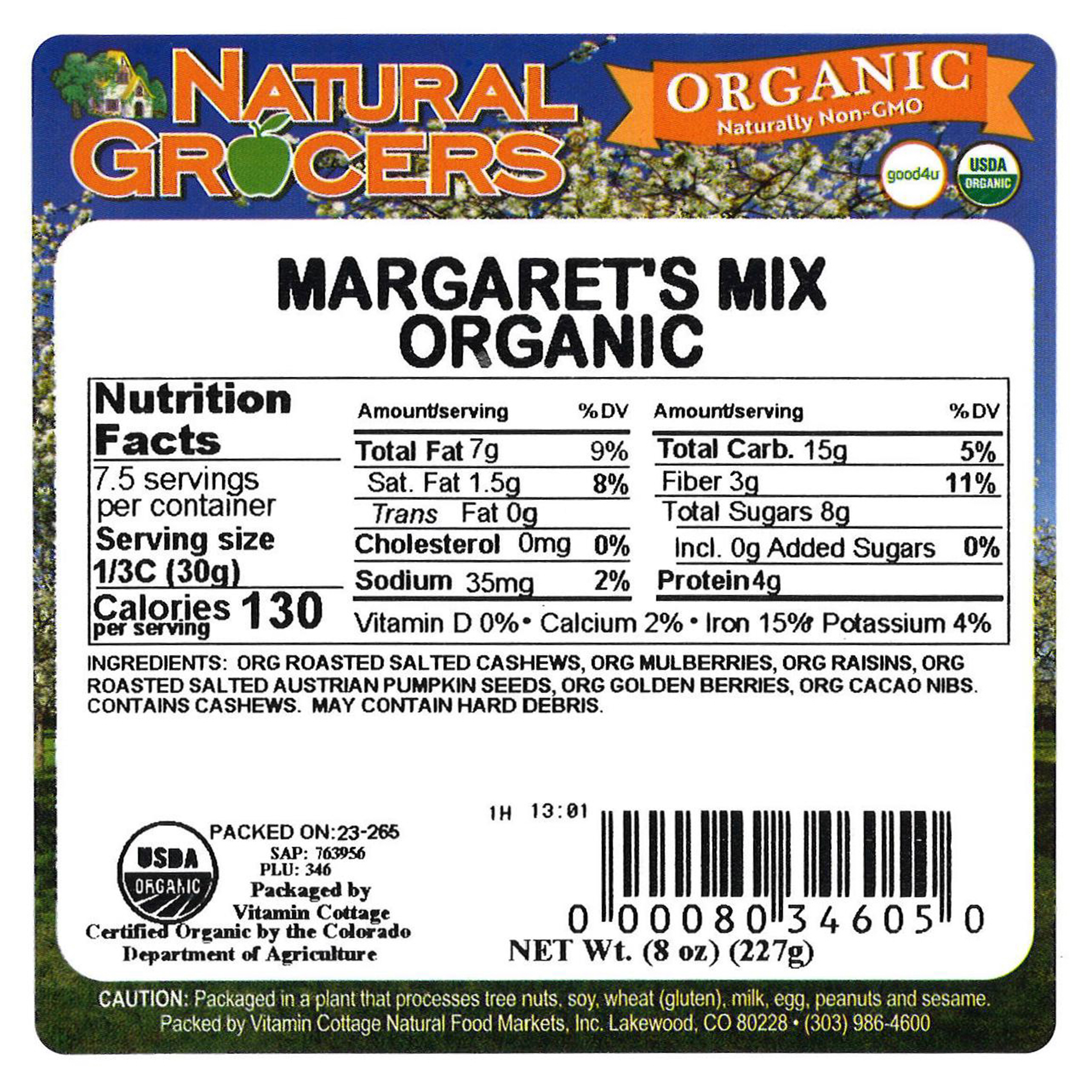 Mix Margarets Org 8 Oz