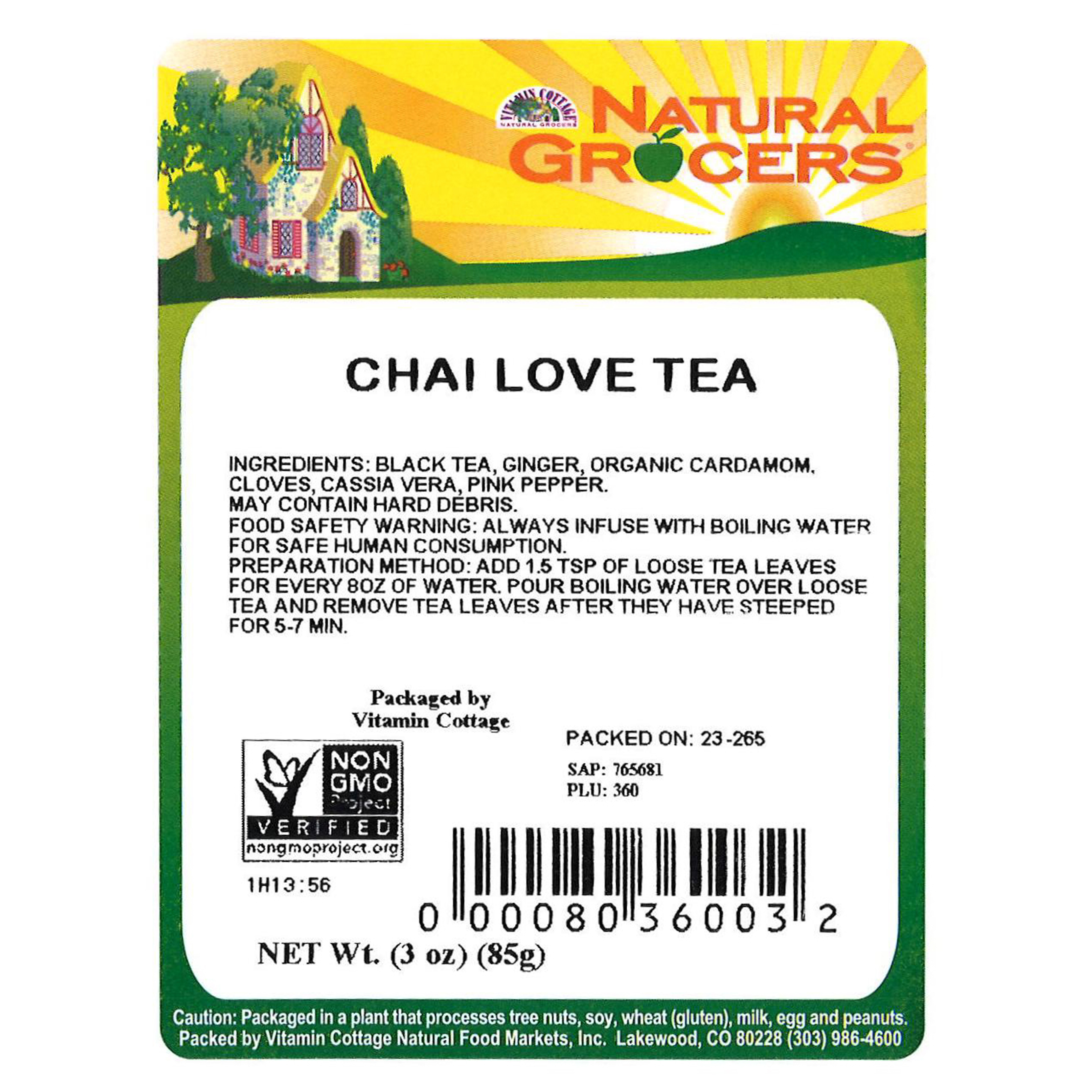 Tea Chai Love Non-gmo 3 Oz