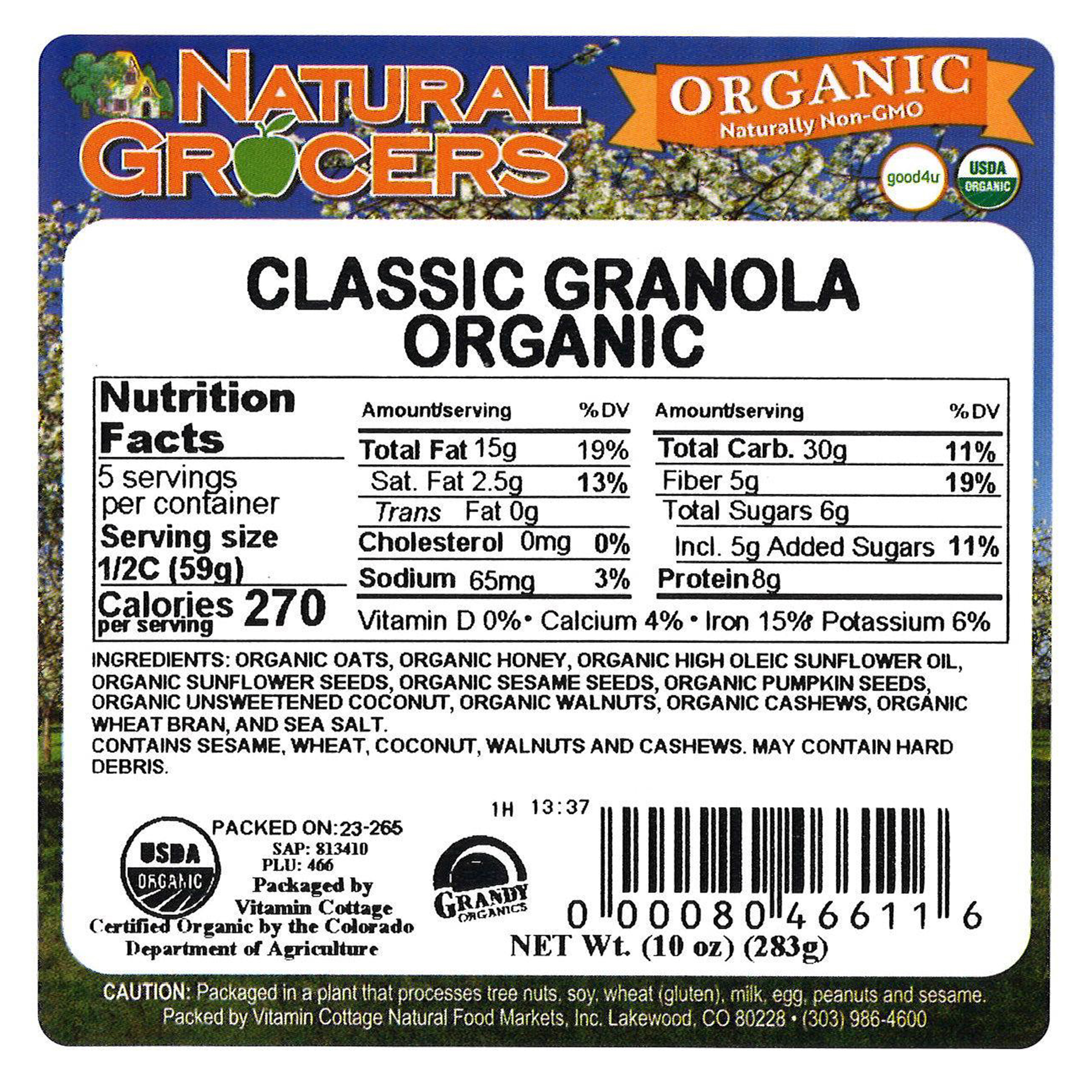 Granola Classic Org 10 Oz