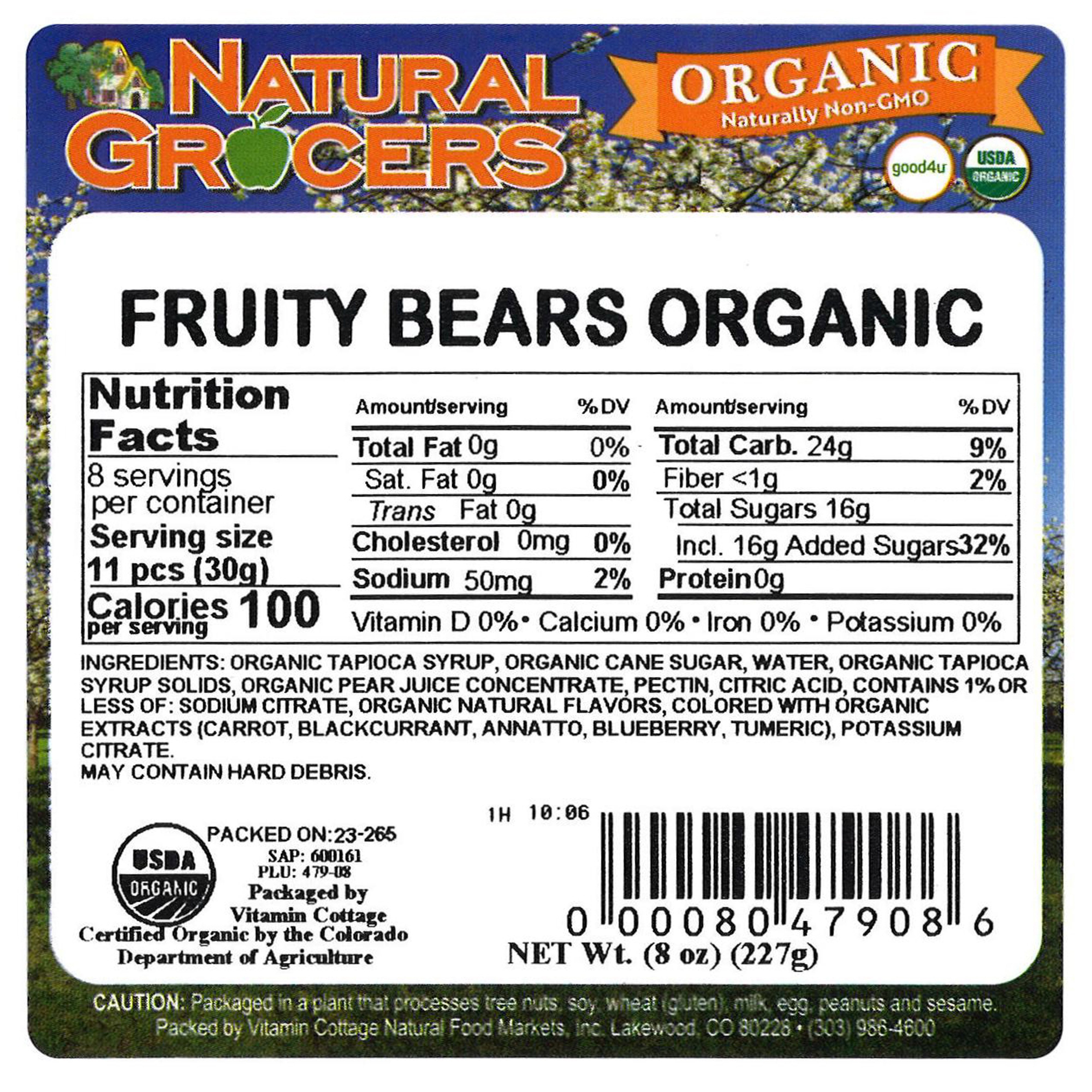 Fruity Bears Organic 8 Oz