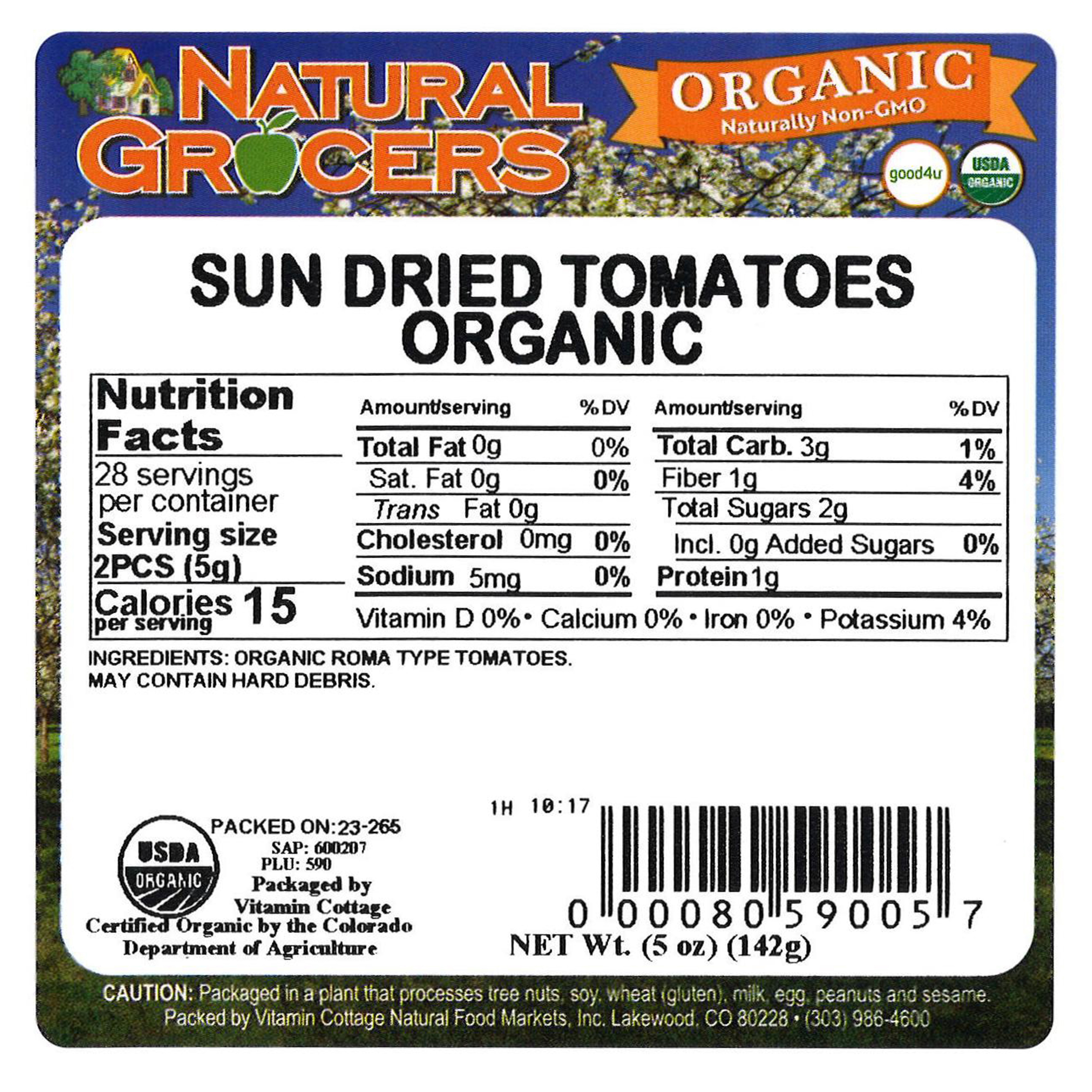 Tomatoes Sun-dried Org 5 Oz