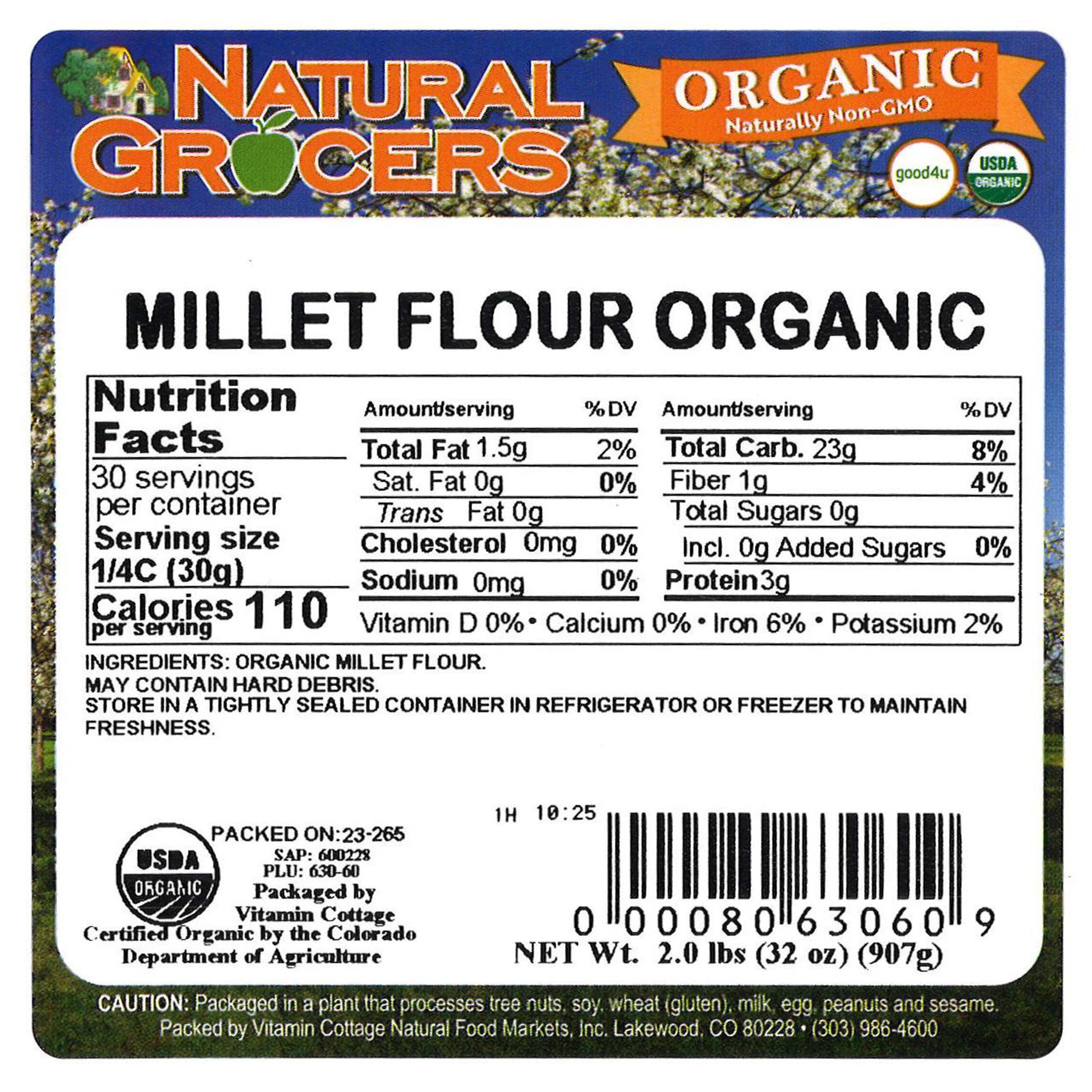 Flour Millet Org 2 Lb