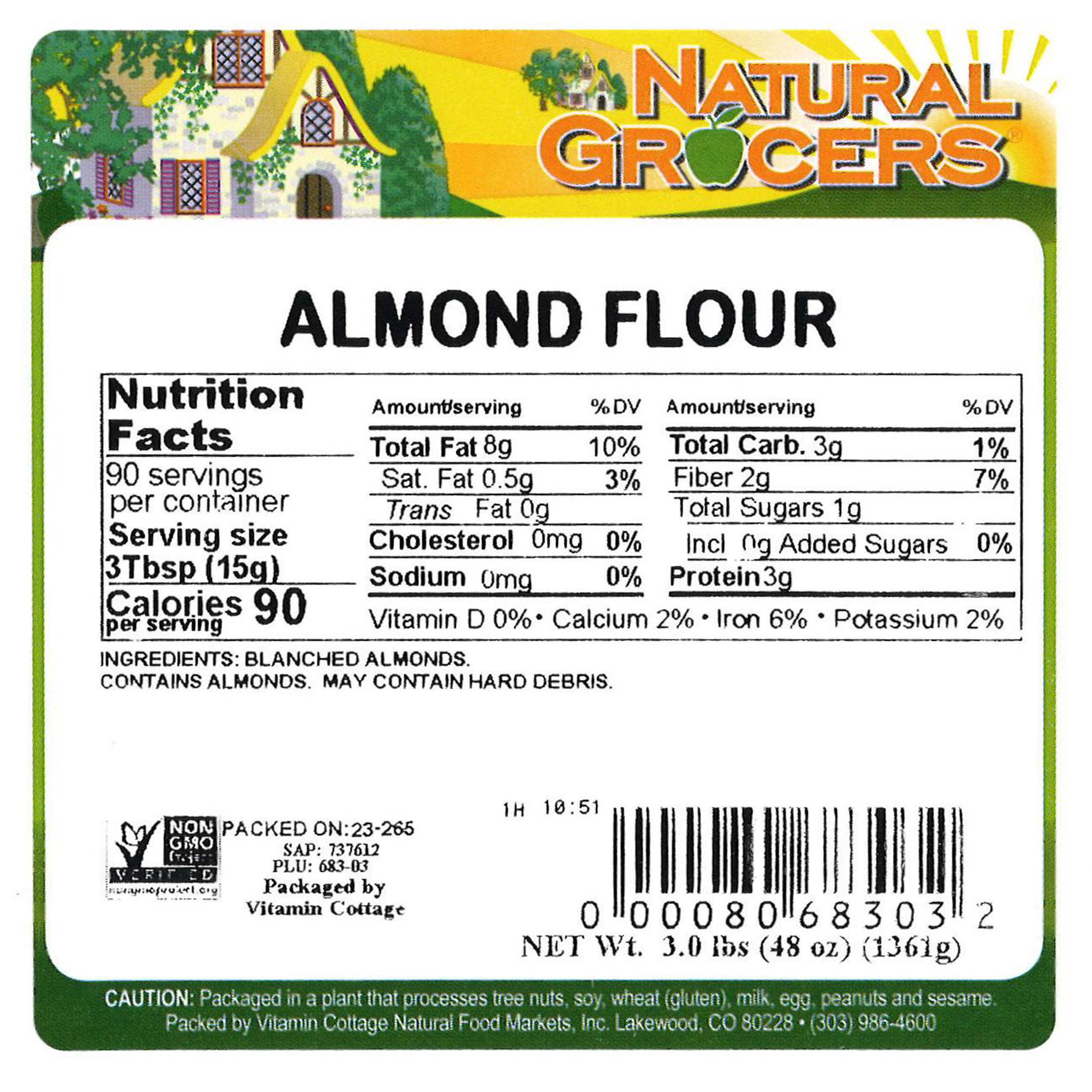 Flour Almond Non-gmo 3 Lb