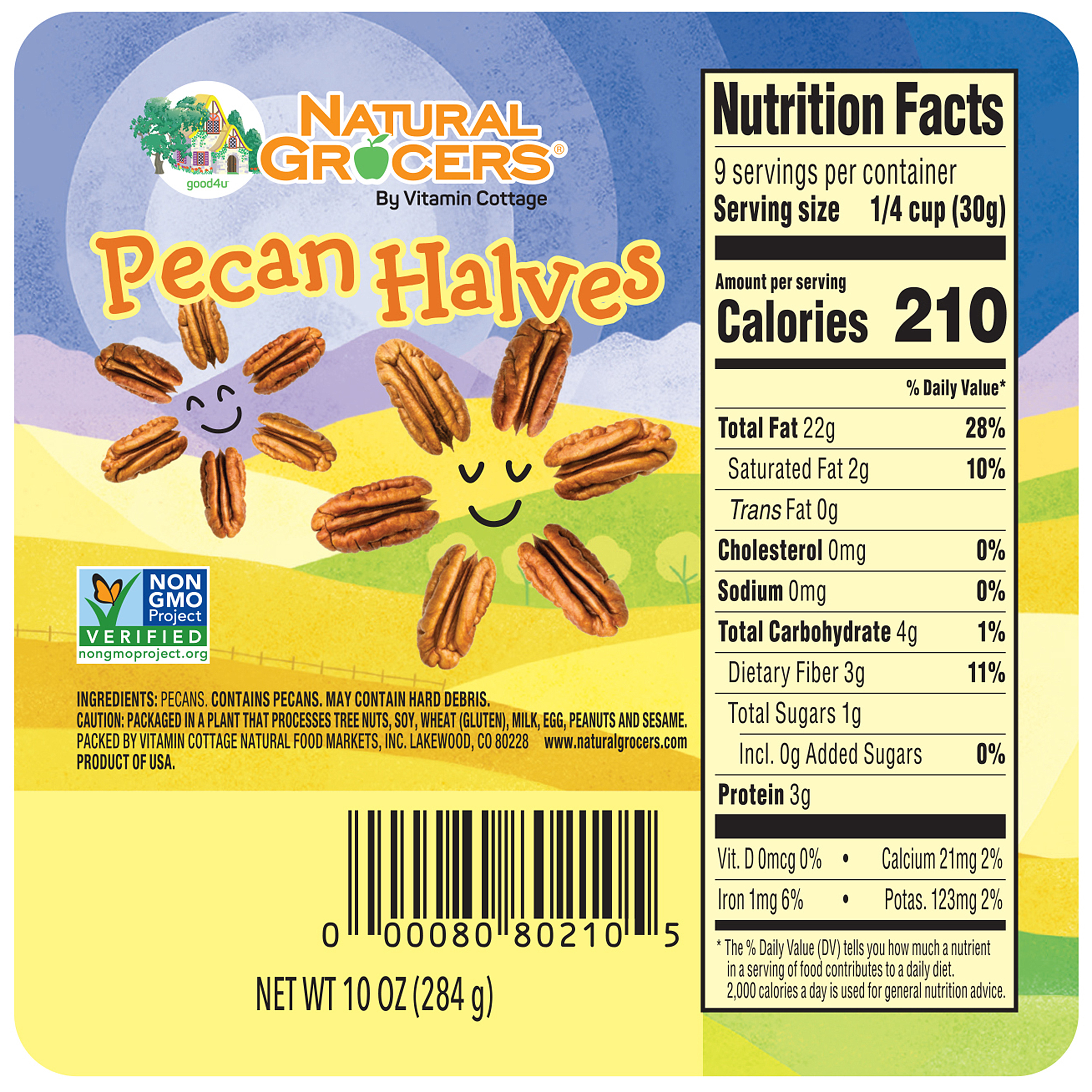 Pecans Non-gmo 10 Oz
