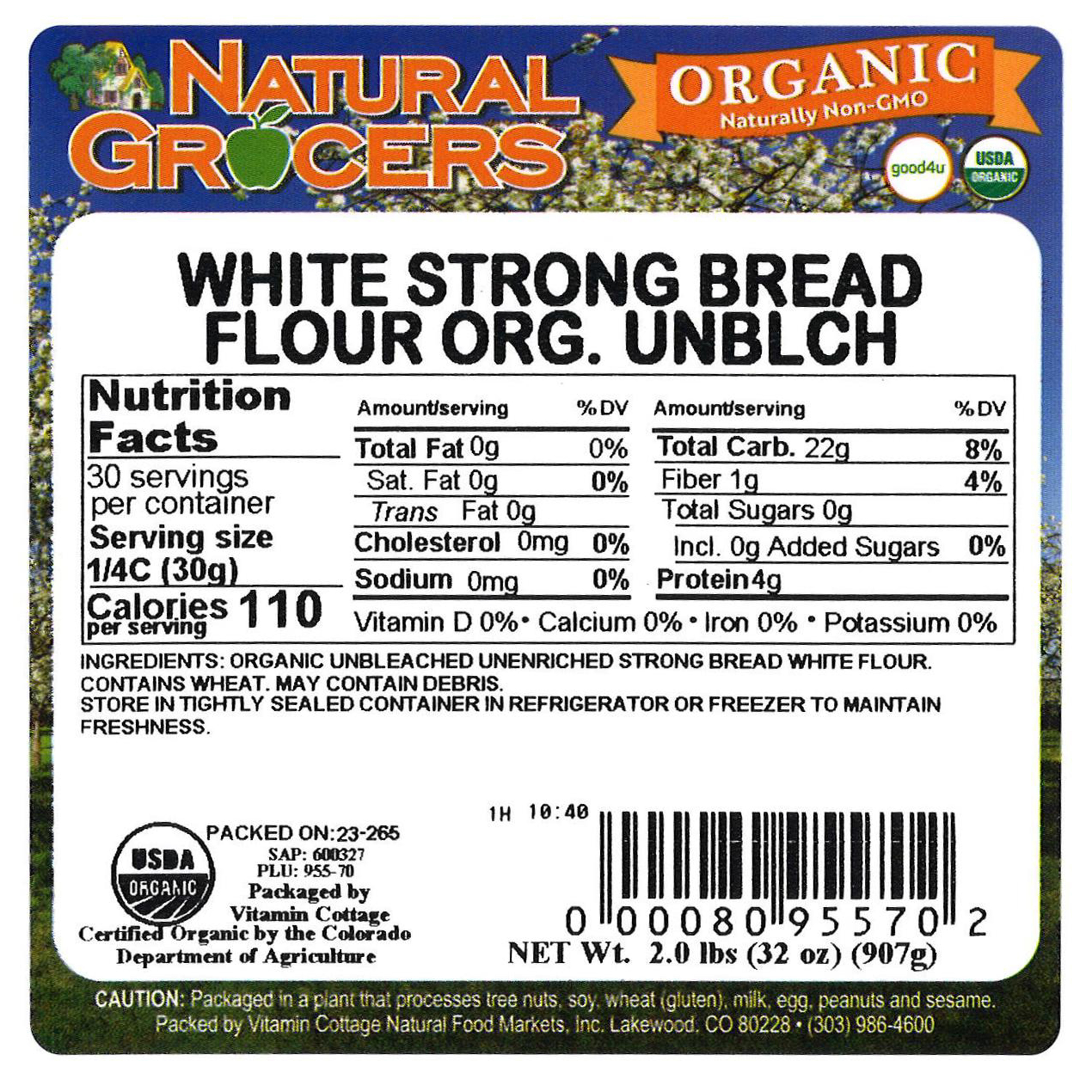 Flour Unblch Unenrch Strg Brd 2 Lb