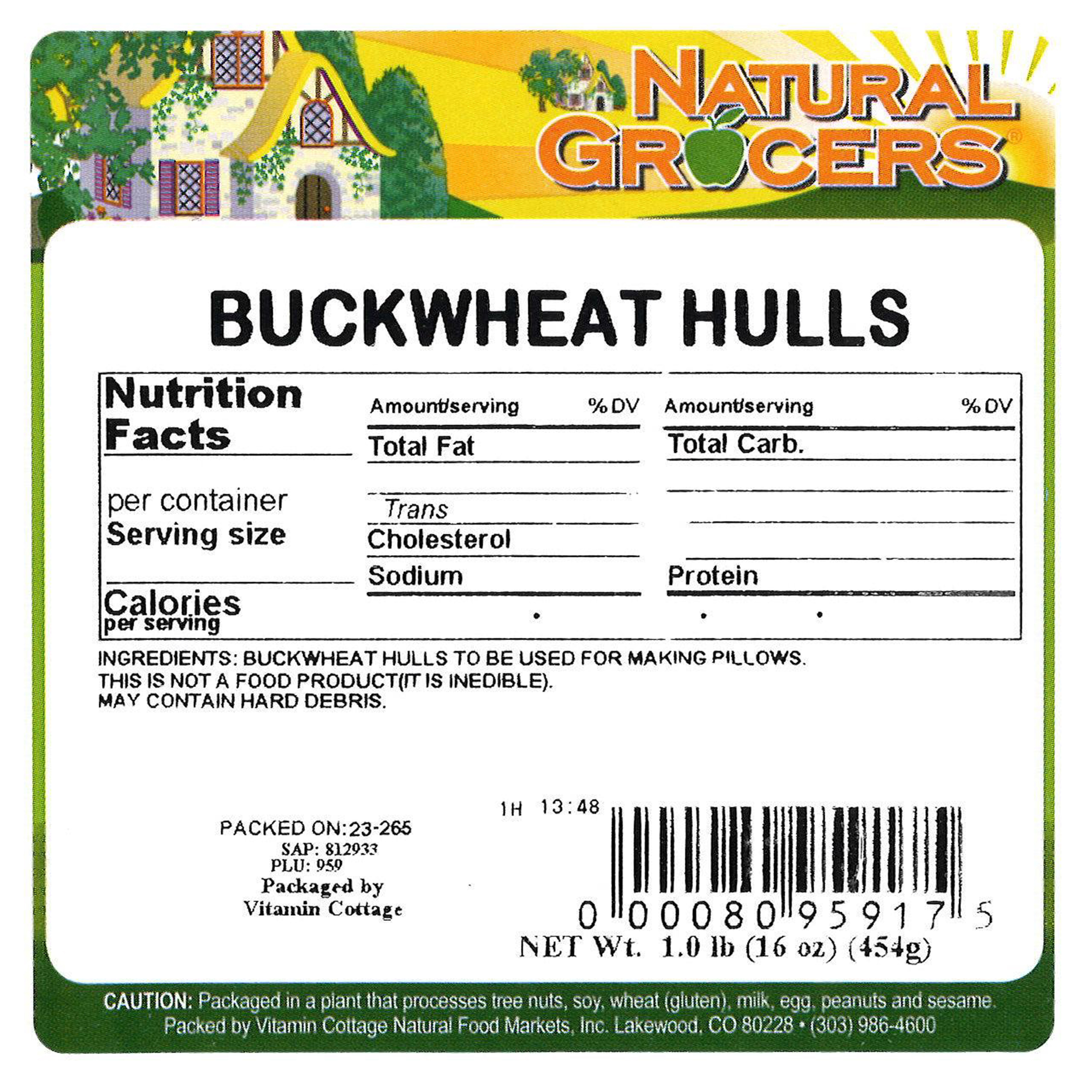Buckwheat Hulls 1 Lb