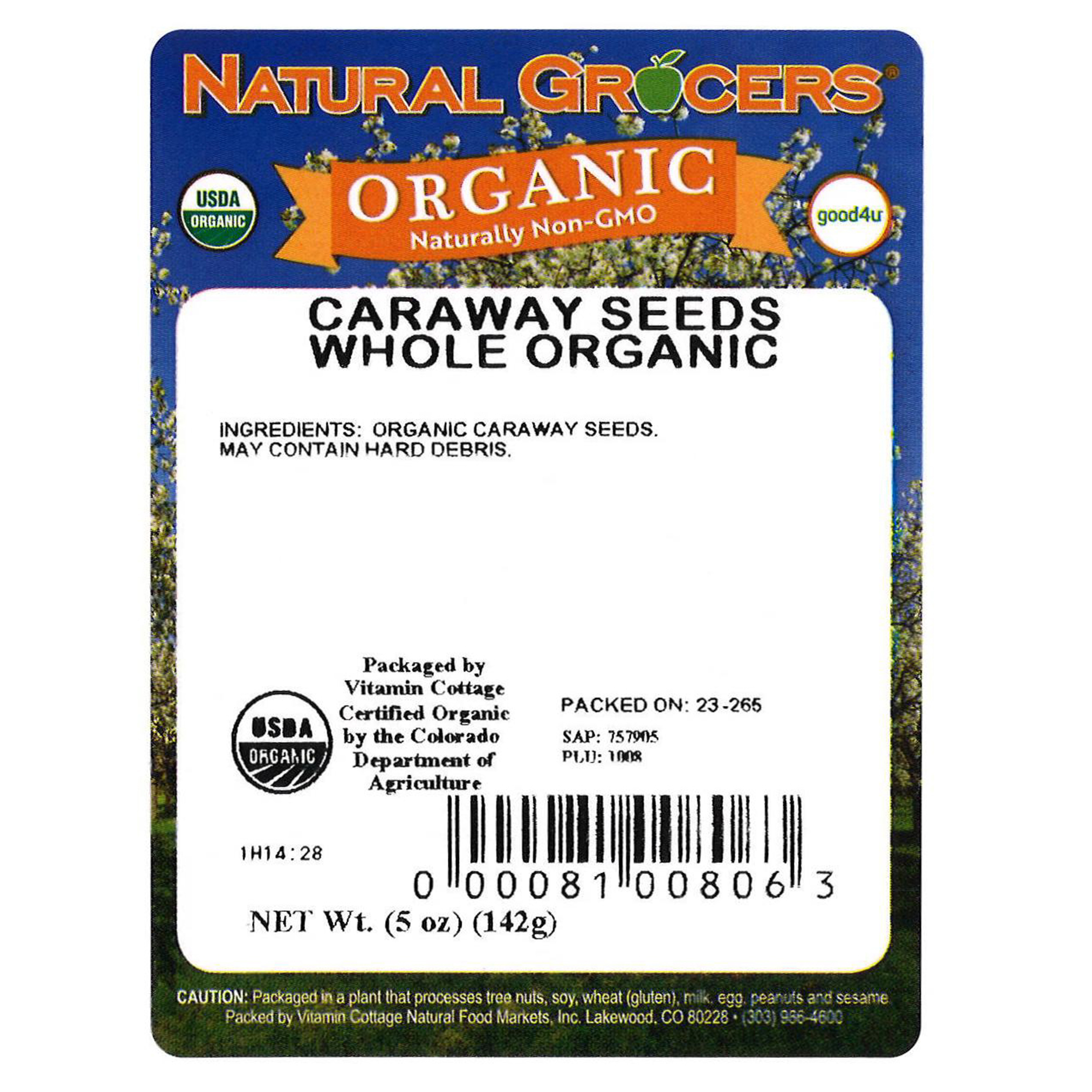 Caraway Seeds Org 5 Oz