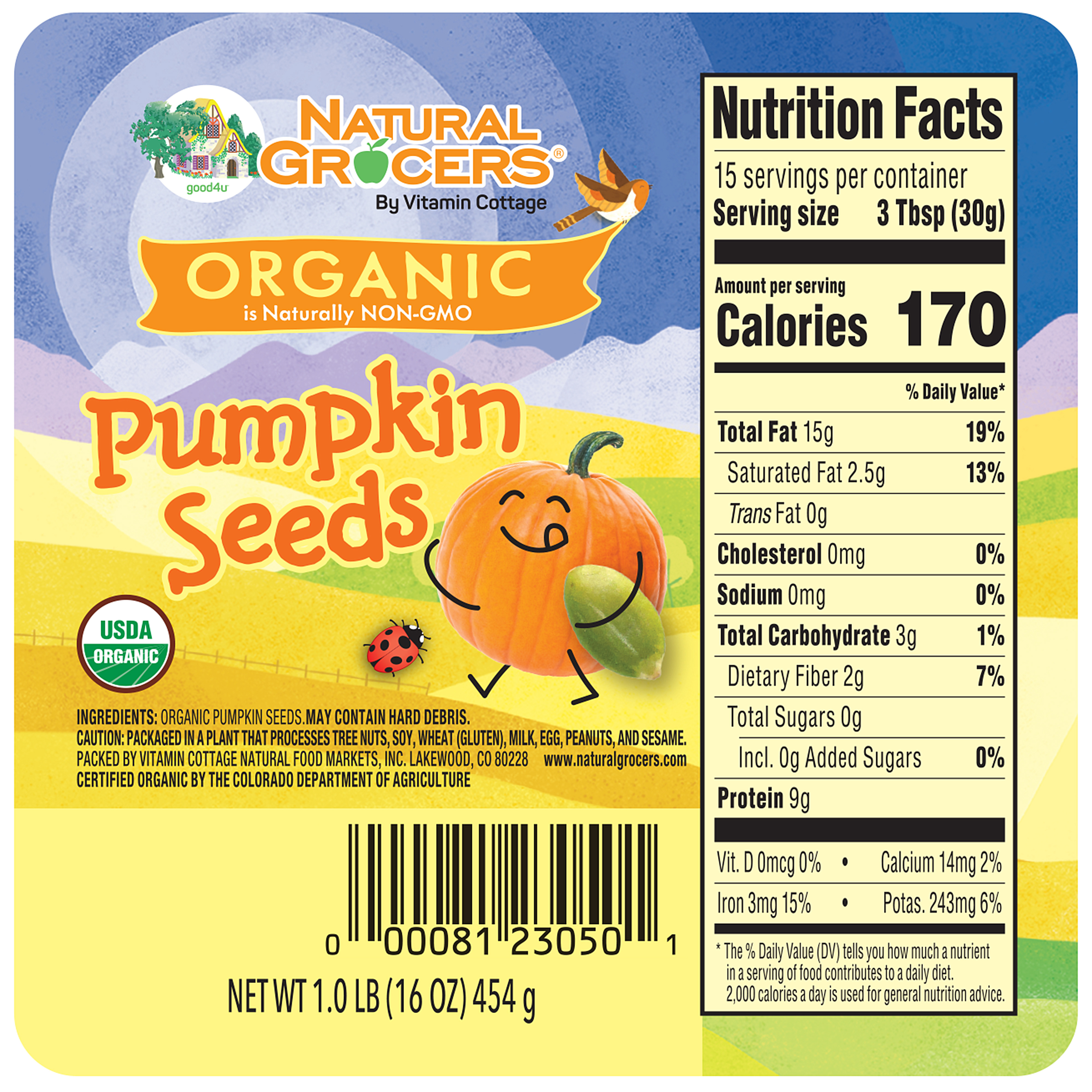Seeds Pumpkin Org 1 Lb
