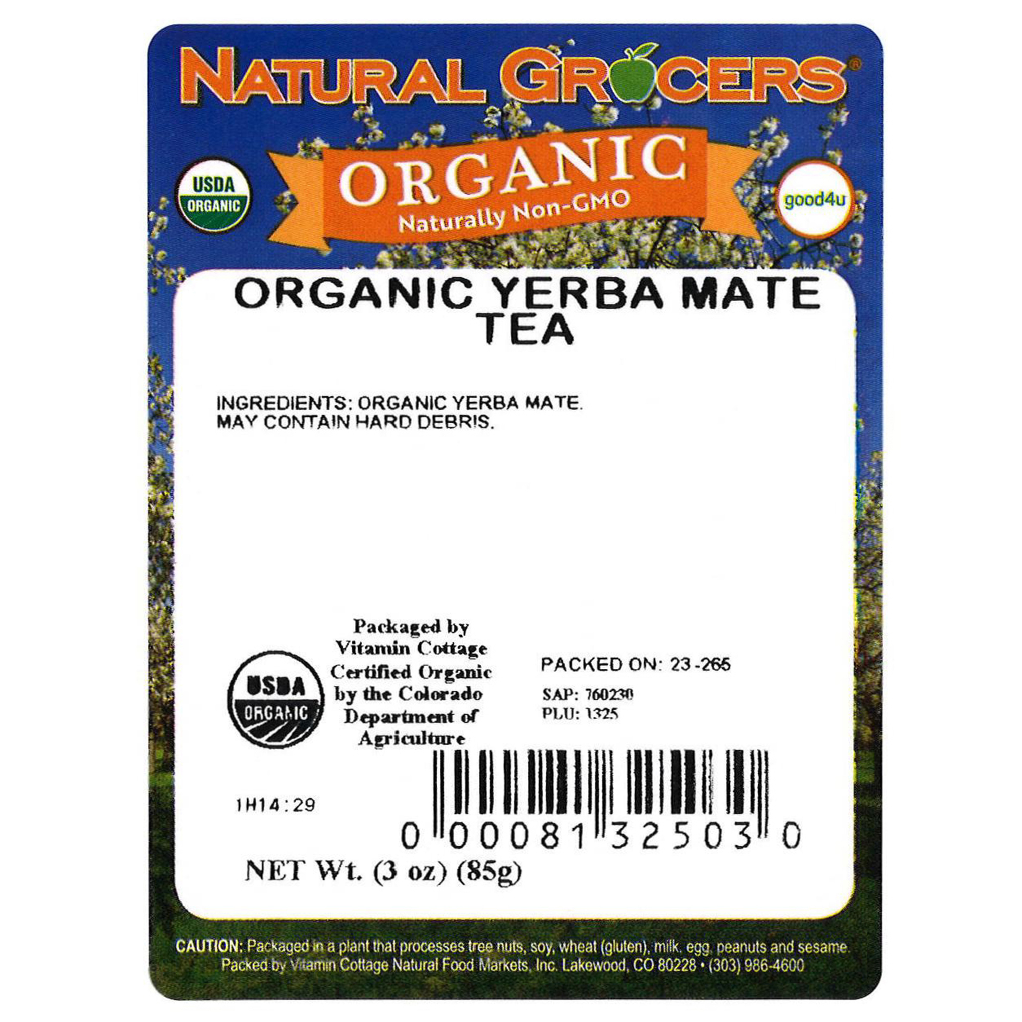 Tea Yerba Mate Org 3 Oz
