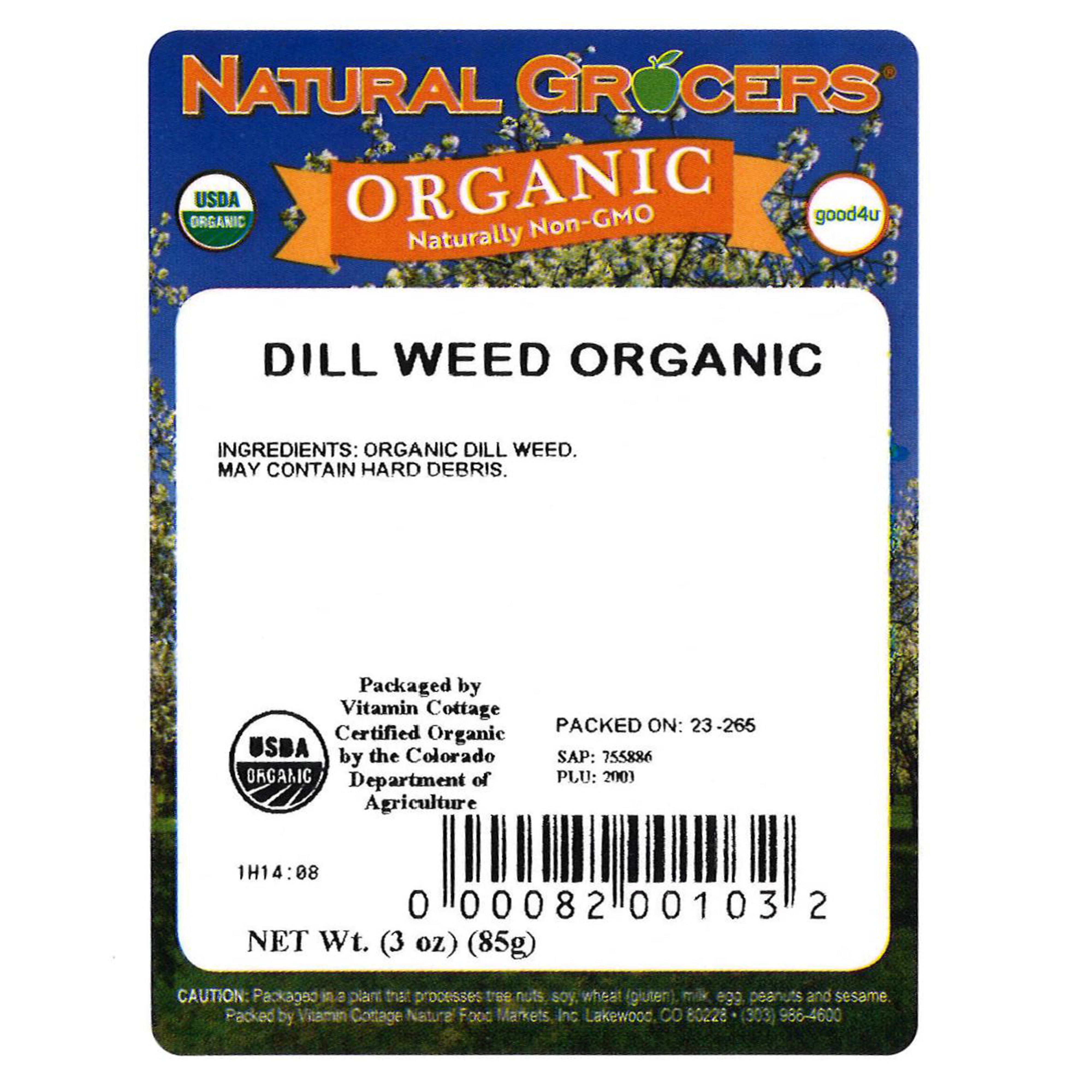 Dill Weed C/s Org 3 Oz