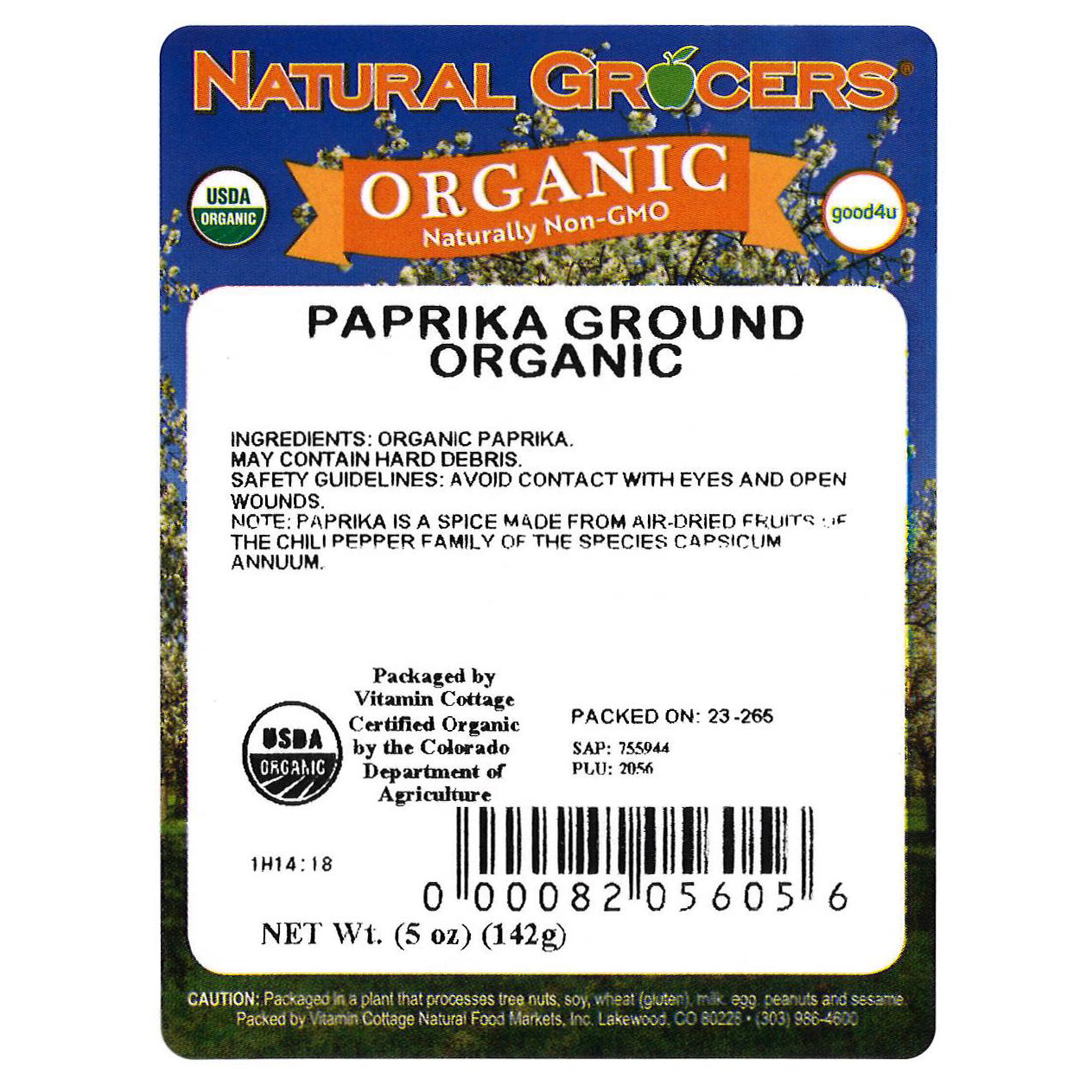 Paprika Ground Org 5 Oz