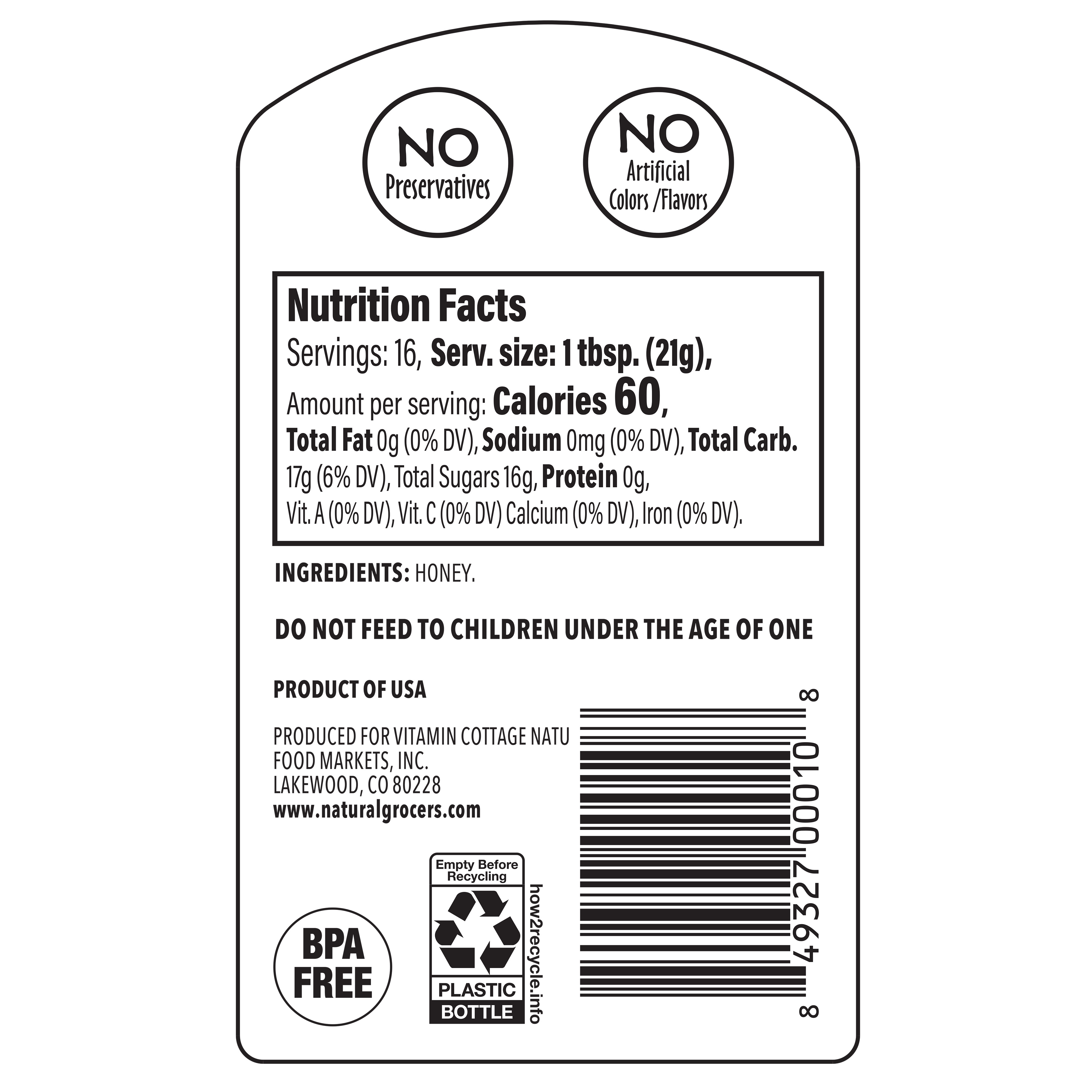 Raw & Unfiltered Clover Honey 12 Oz