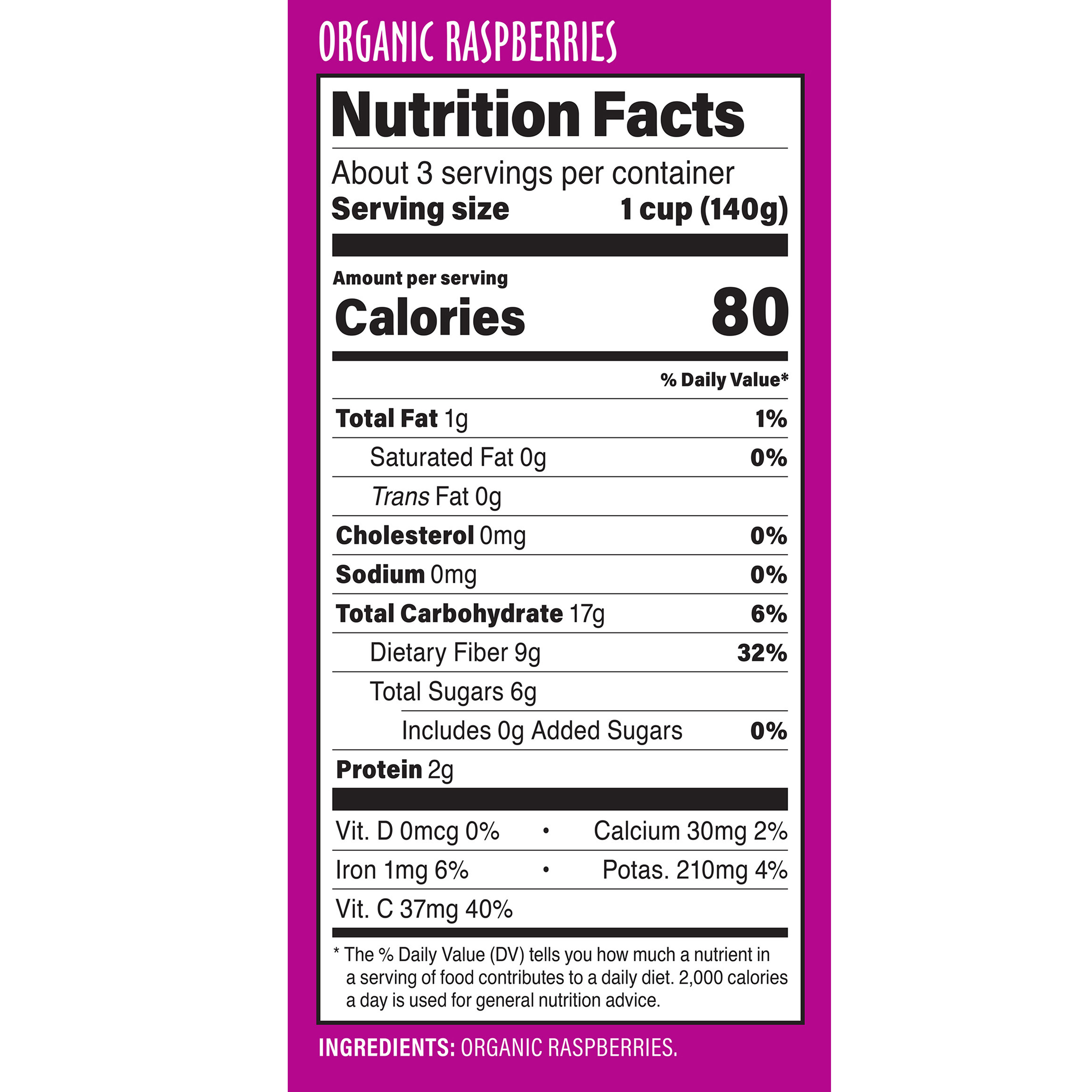 Frz Fruit Raspberries Org 16 Oz