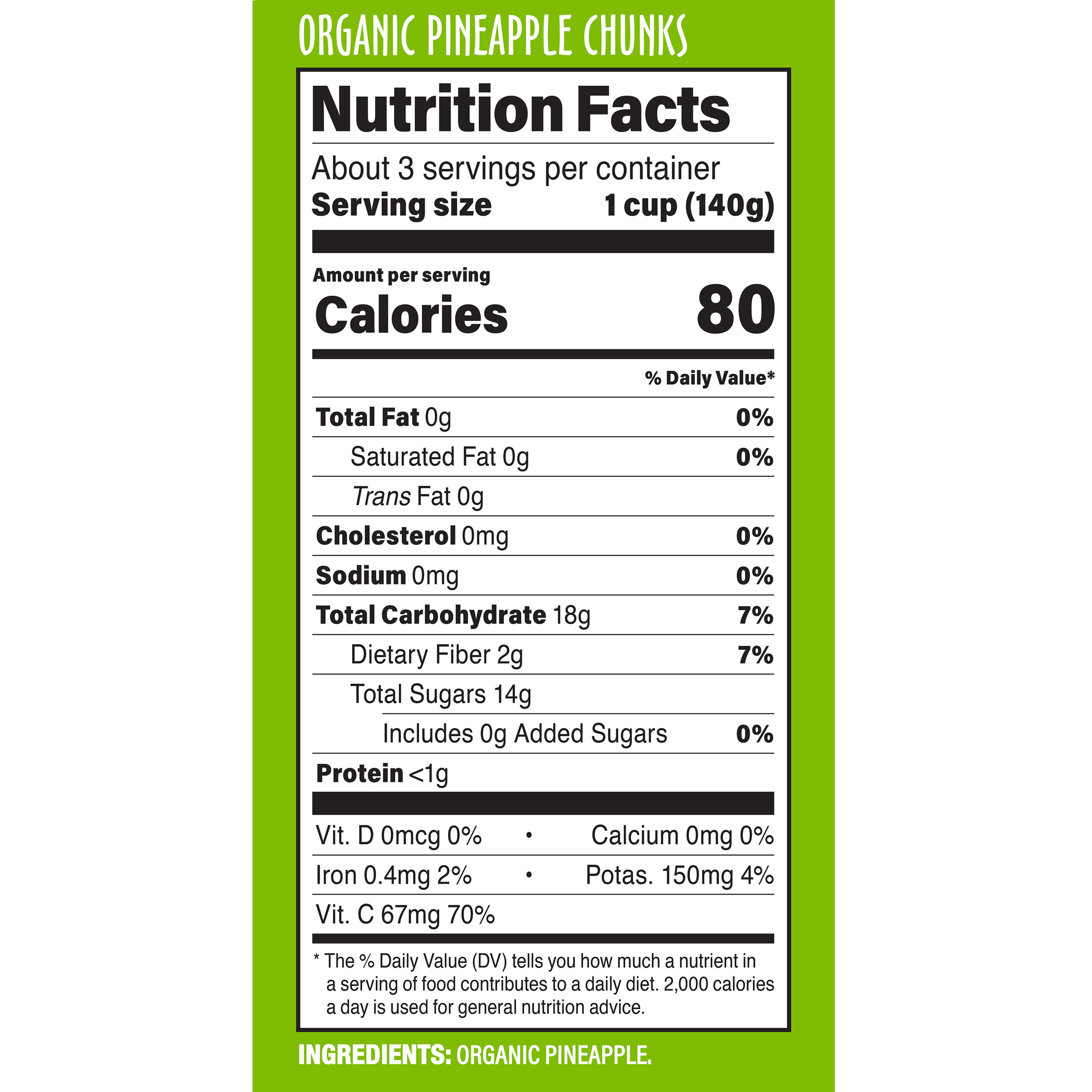 Frz Pnaple Chunks Org 16 Oz