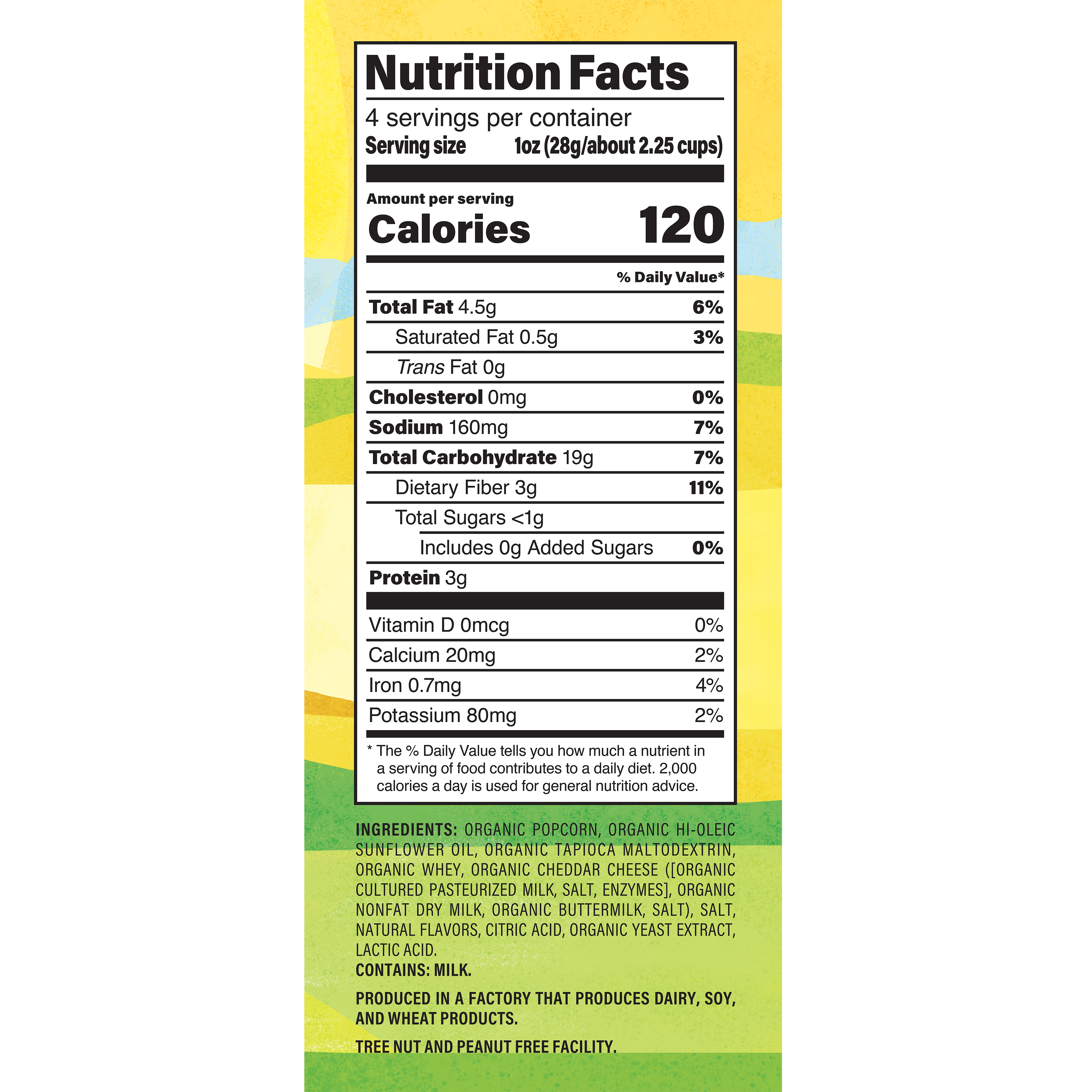 Popcorn Rte Wht Ched Org 4 Oz