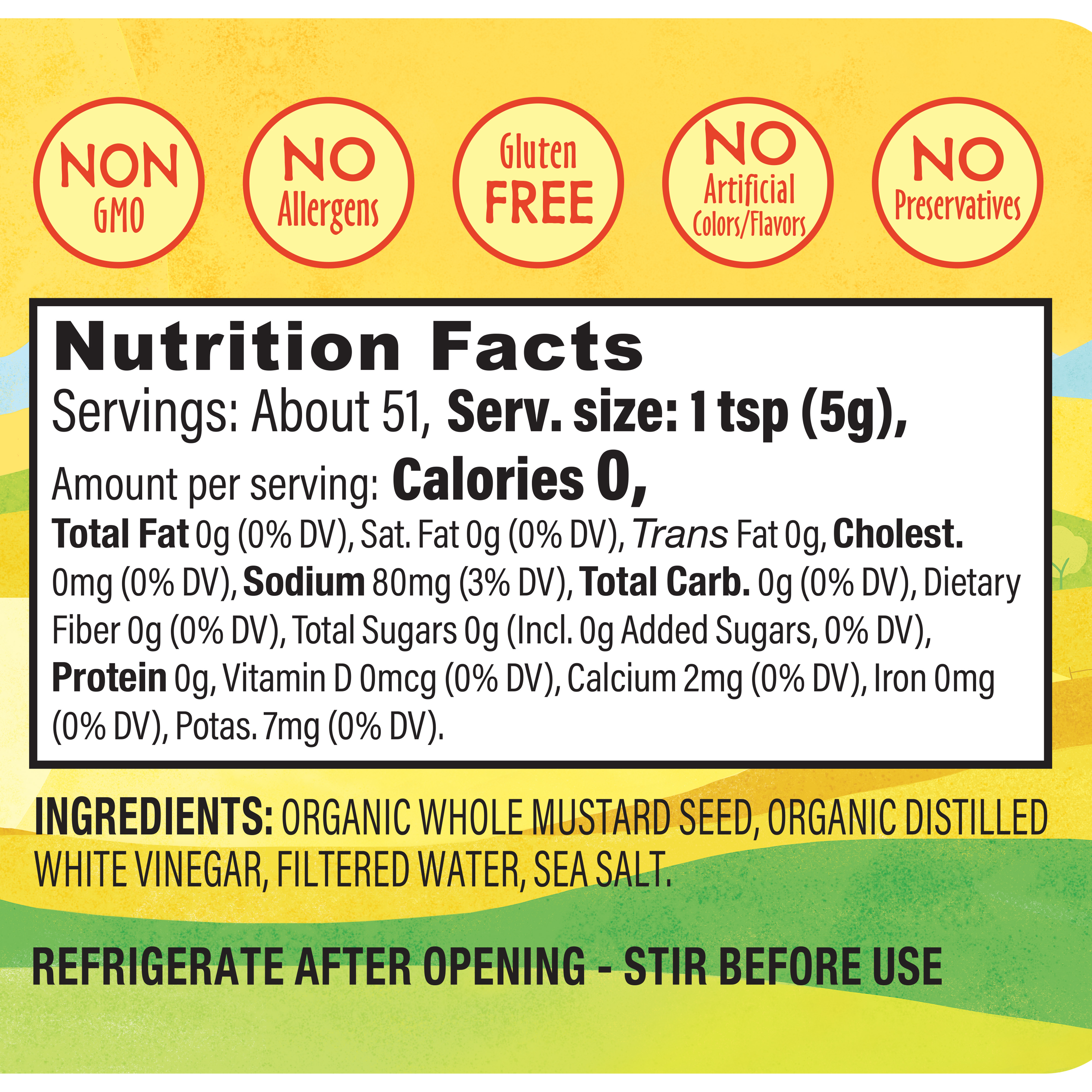 Mustard Spicy Brown Org 9 Oz