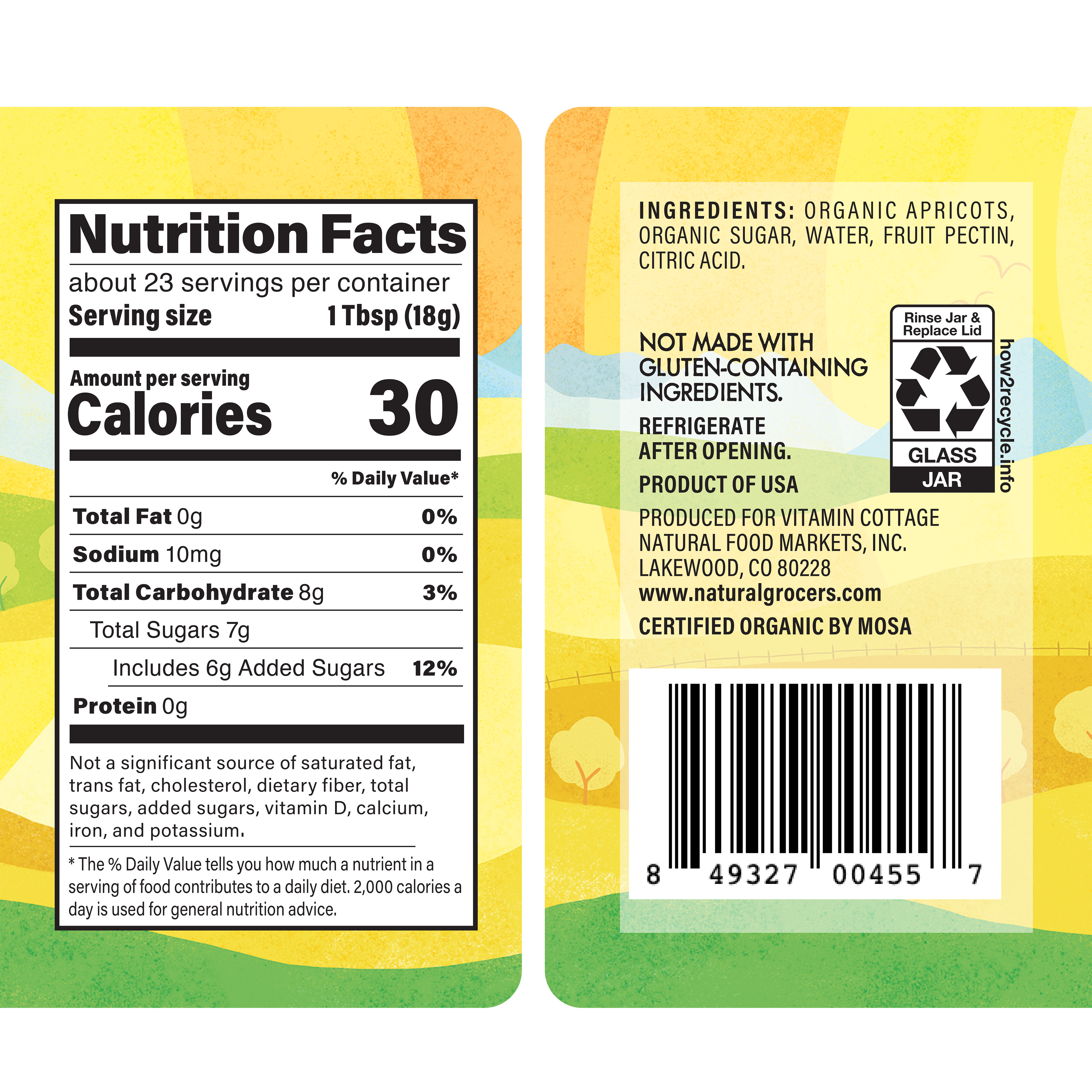 Preserves Apricot Org 15.5 Oz