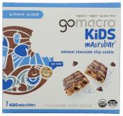 Organic Gluten-free Vegan Oatmeal Chocolate Chip Cookie Kids Protein Macrobars 6.3 Oz