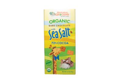 Natural Grocers Brand Organic Dark Chocolate with Sea Salt 3.2 OZ