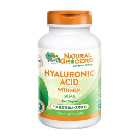 Natural Grocers Brand Hyaluronic Acid 50 mg + MSM 120 Vegetarian Capsules