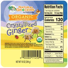Ginger Crystallized Org 10 Oz