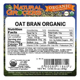 Bran Oat Org 1 Lb