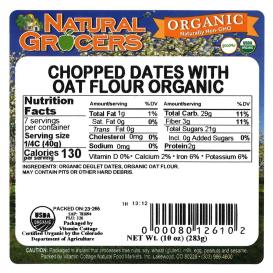 Dates Chopped Org 10 Oz