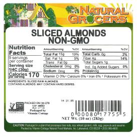 Almonds Sliced Non-gmo 10 Oz