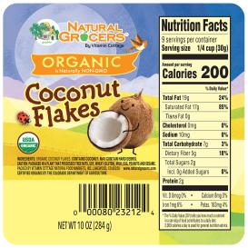 Coconut Flakes Org 10 Oz