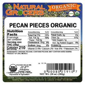 Pecan Pieces Org 10 Oz