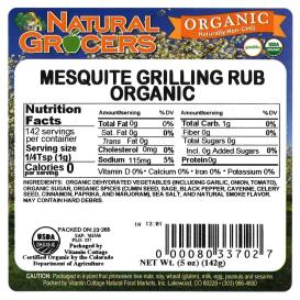 Mesquite Grilling Rub Org 5 Oz