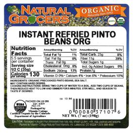 Beans Instant Rfrd Pinto Org 7 Oz