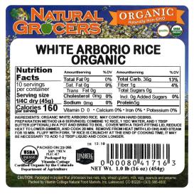 Rice Arborio White Org 1 Lb