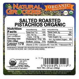 Pistachios R-s Org 10 Oz
