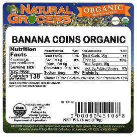 Banana Coins Org 6 Oz