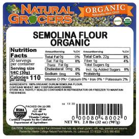 Flour Semolina Org 2 Lb
