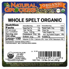 Spelt Berries Whole Org 2 Lb