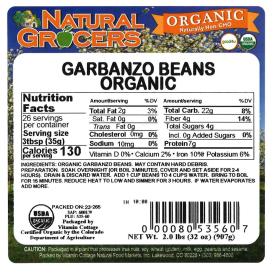 Beans Garbanzo Org 2 Lb
