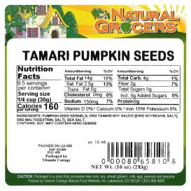 Seeds Pumpkin Tamari 10 Oz