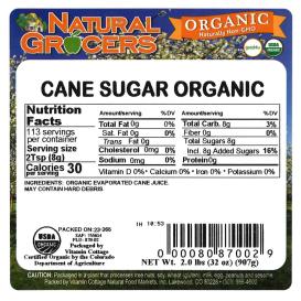 Sugar Cane Org 2 Lb