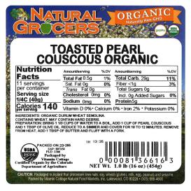 Couscous Toasted Pearl Org 1 Lb