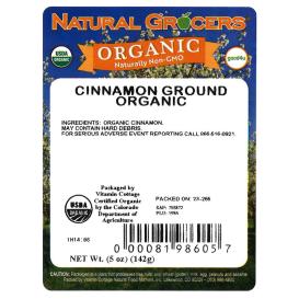 Cinnamon Grnd Organic 5 Oz